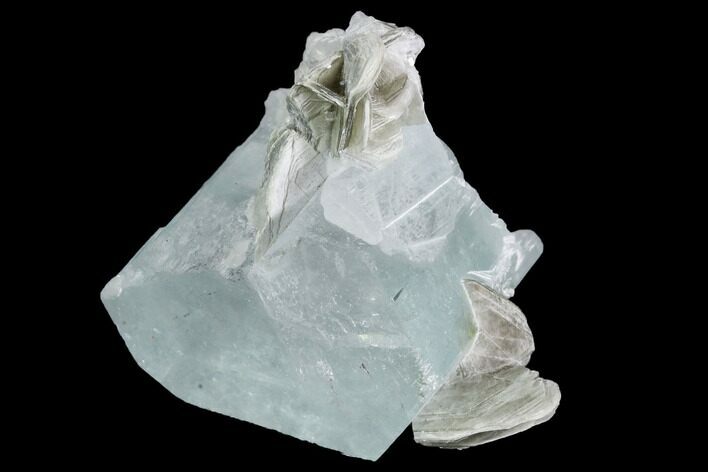 Gemmy Aquamarine Crystal with Muscovite - Pakistan #97878